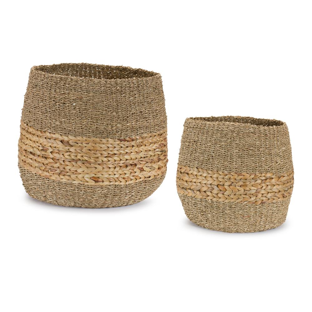 Basket (Set of 2) 16.25"D x 14.5"H, 18"D x 17"H Seagrass. Picture 1