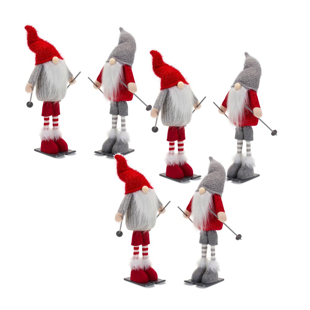 Gnome Skier (Set of 6) 14.25"H Polyester. Picture 3