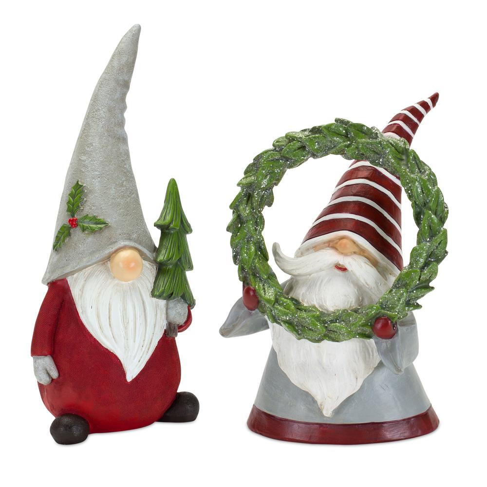 Gnome (Set of 2) 8"H, 10.75"H Resin. Picture 1