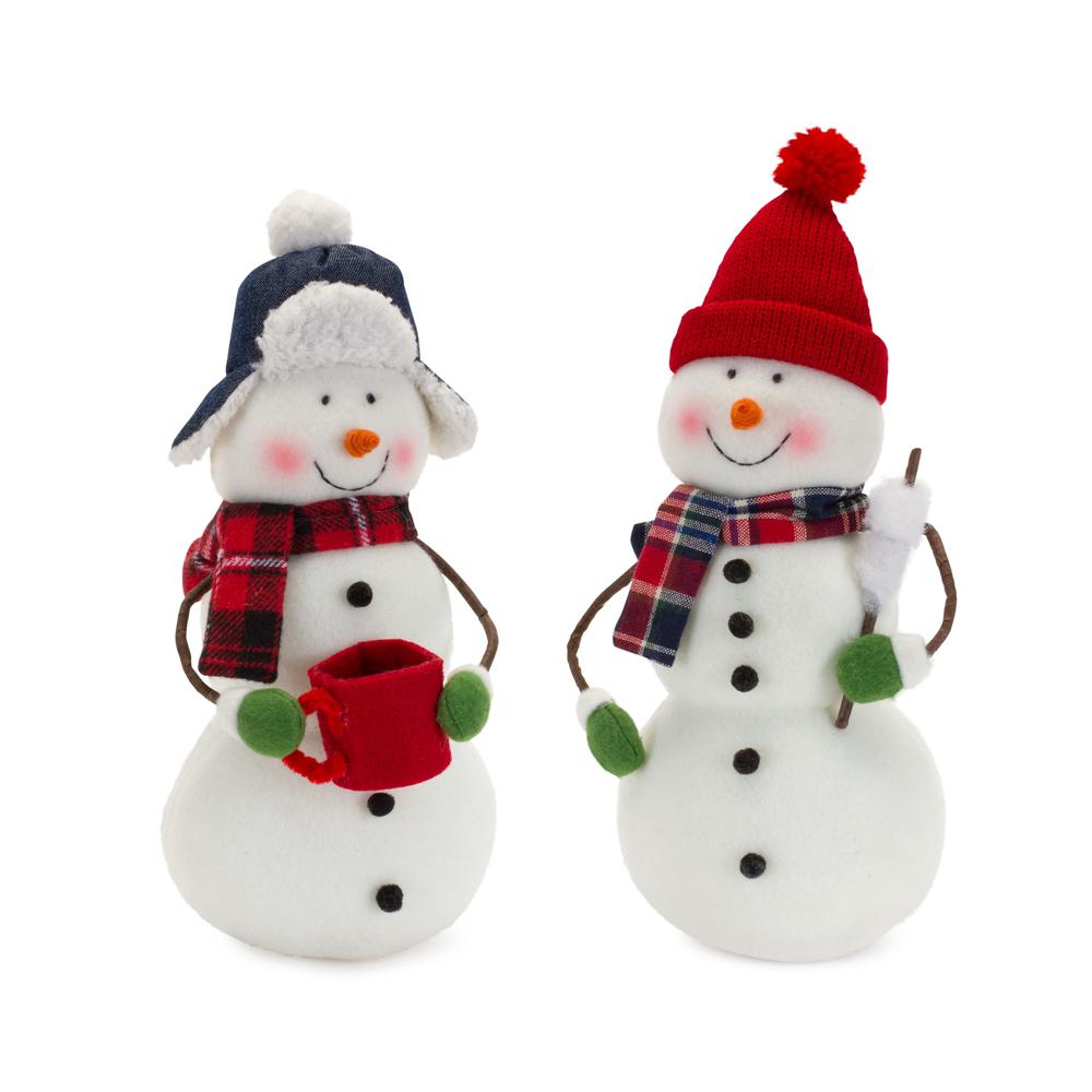 Snowman (Set of 4) 10.25"H, 11"H Polyester. Picture 1