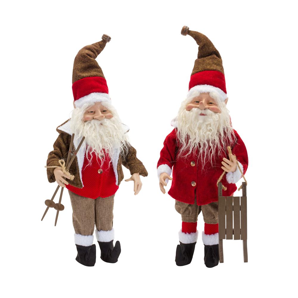 Santa (Set of 2) 25.25"H Polyester/Resin. Picture 1