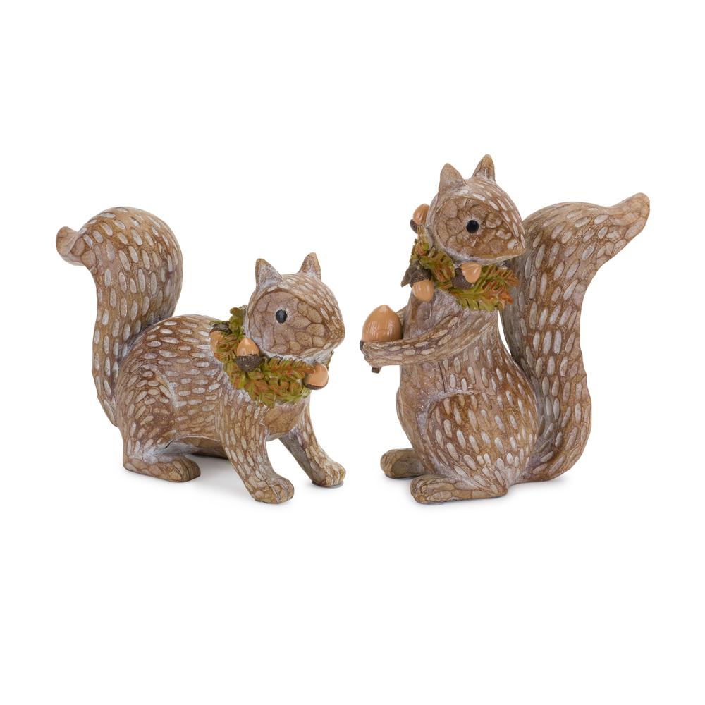 Squirrel (Set of 2) 4"H, 5.25"H Resin. Picture 1