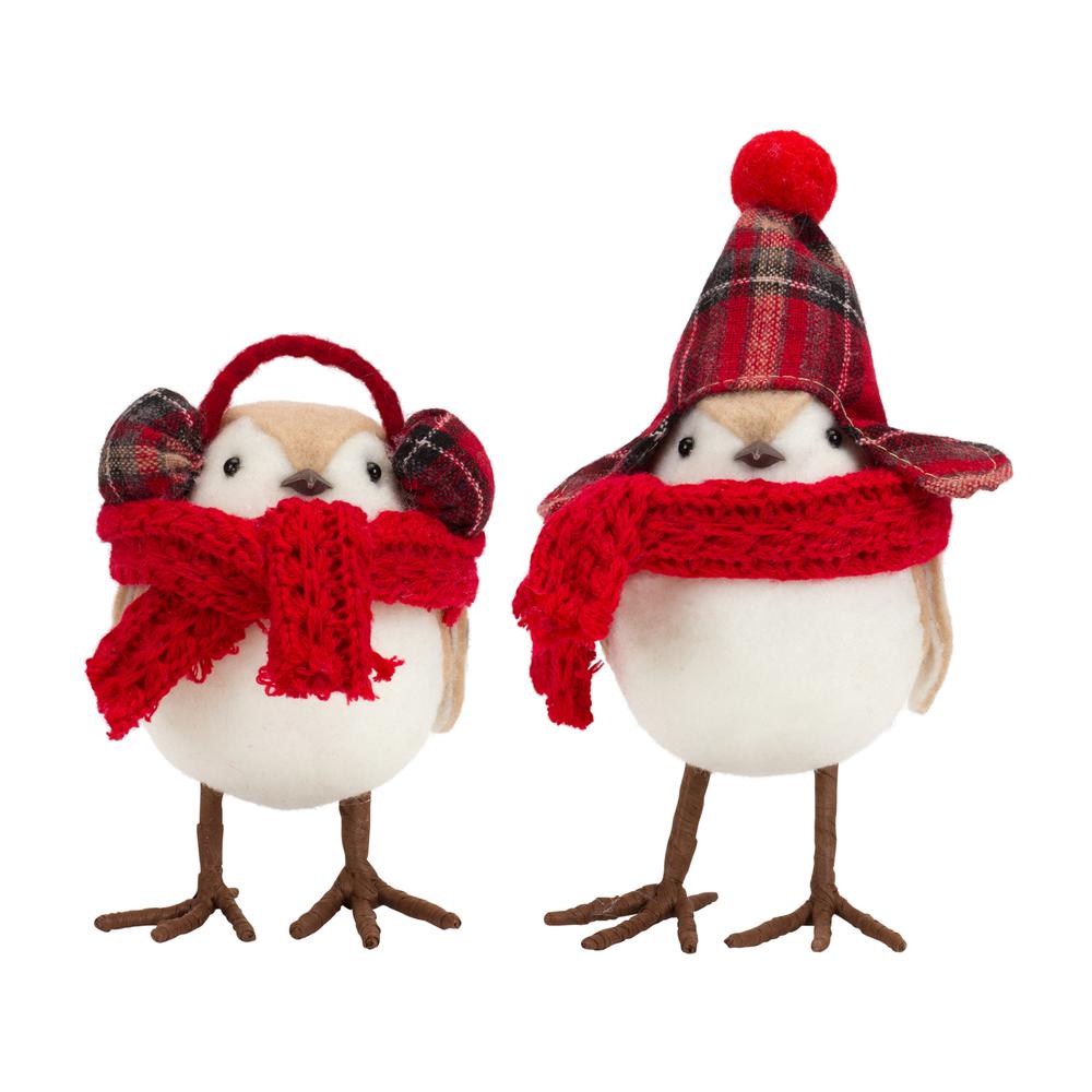 Bird w/Scarf and Hat (Set of 12) 5.25"H, 7"H Foam/Polyester. Picture 1
