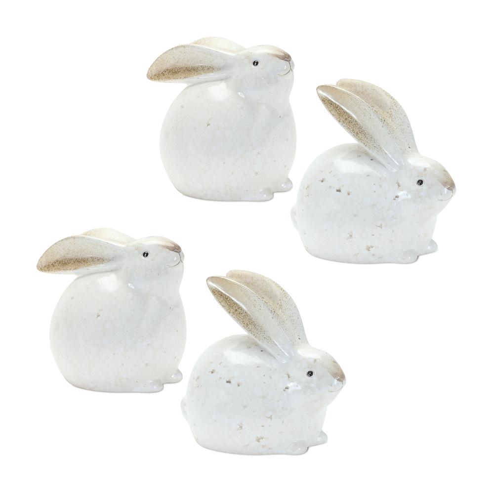 Bunny (Set of 4) 5.5"H, 6"H Terra Cotta. Picture 2