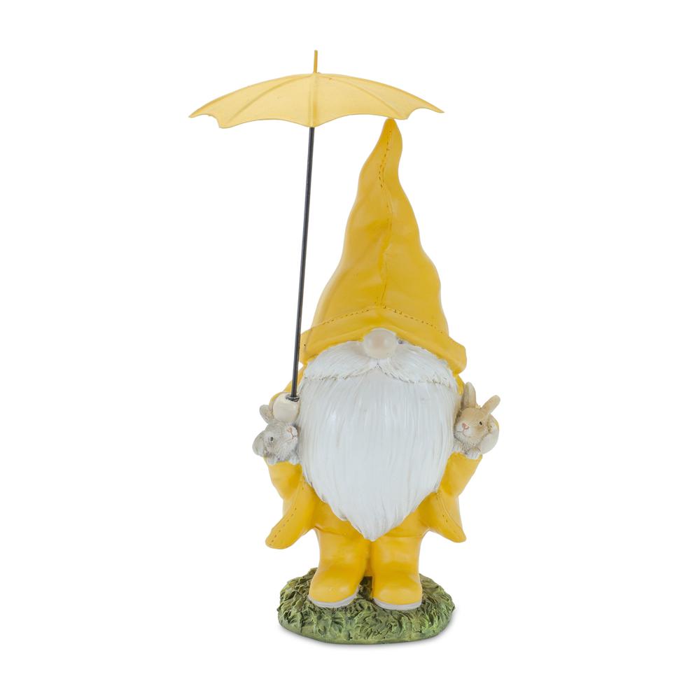 Gnome w/Umbrella (Set of 4) 6.5"H, 8.5"H Resin. Picture 3