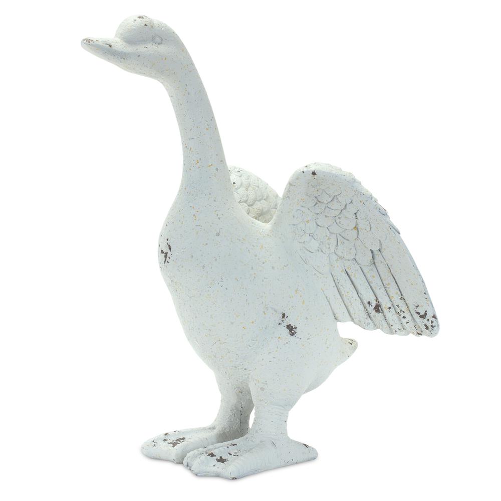 Duck Figurine (Set of 2) Grey Polyresin. The main picture.