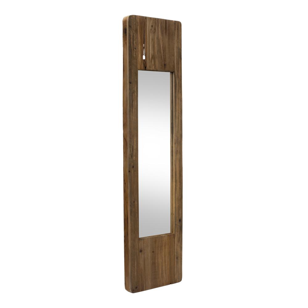 Wooden Wall Mirror Brown Wood, 85177DS. Picture 1