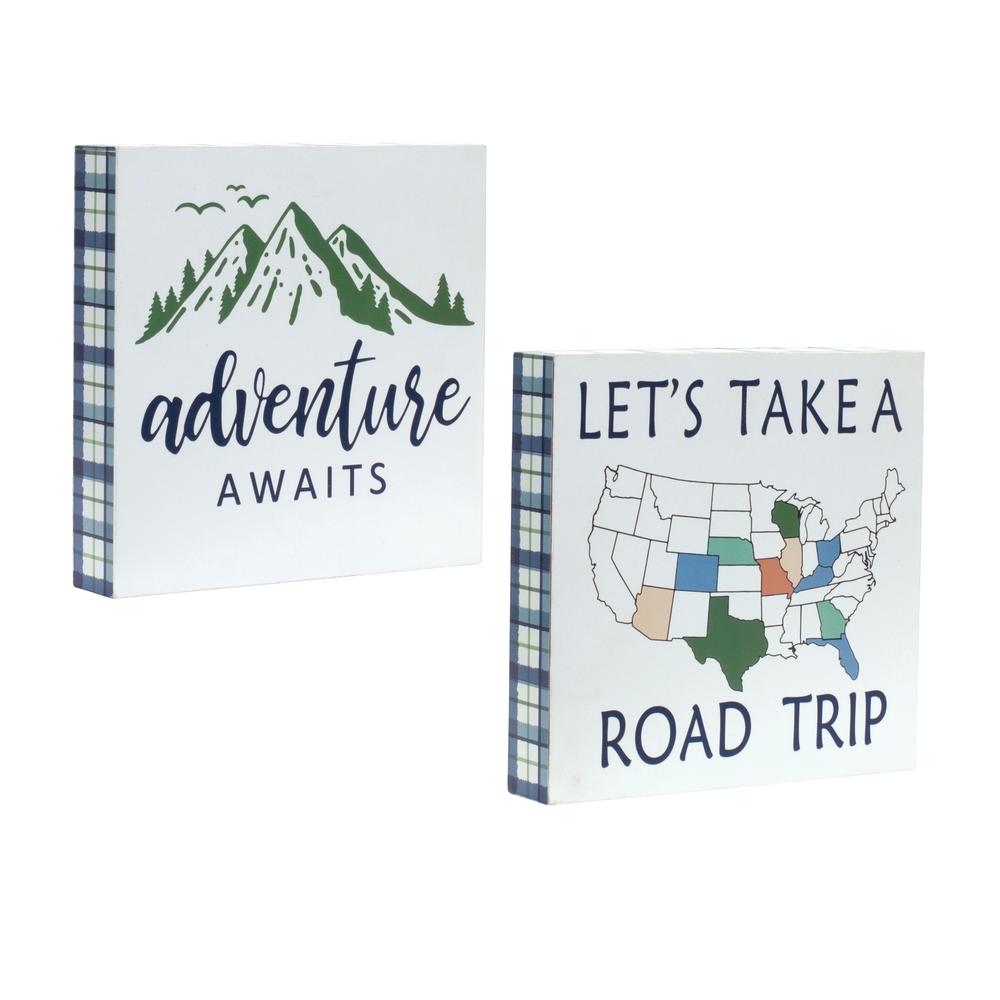 Adventure Sign (Set of 4) 8"SQ MDF. Picture 1