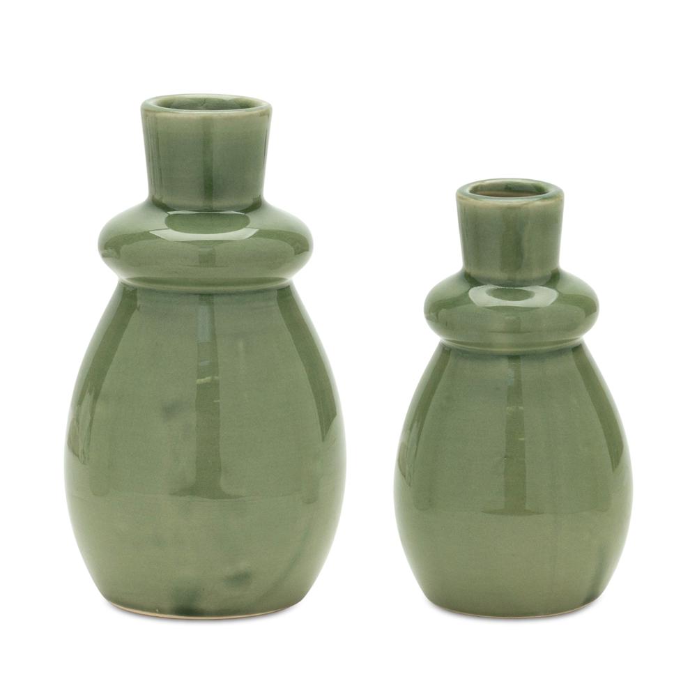 Vase (Set of 2) 6.5"H, 8"H Terra Cotta. Picture 1