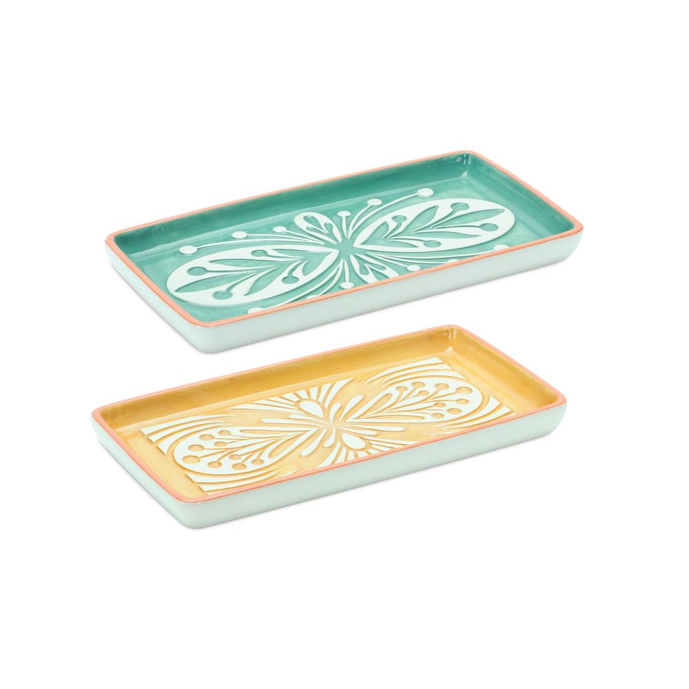 Ceramic Tray (Set of 6). The main picture.