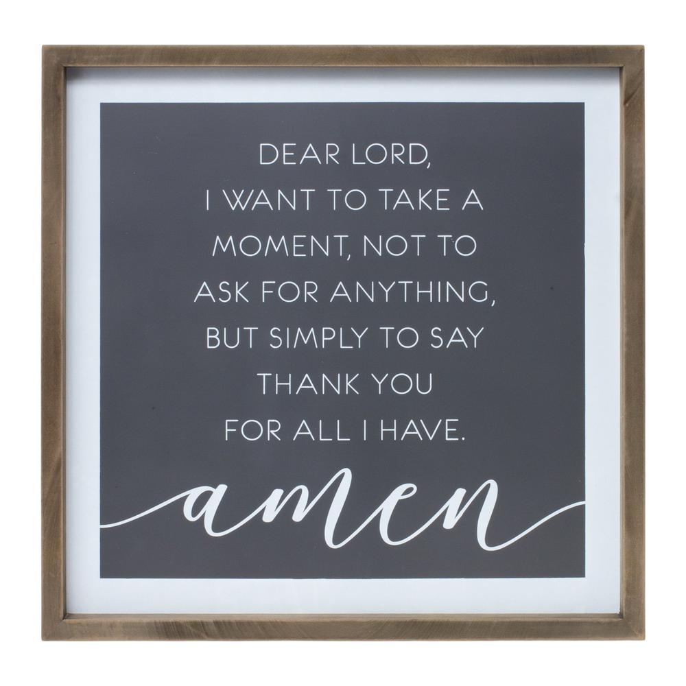 Thank You Prayer Plaque 19.75"SQ MDF. Picture 1