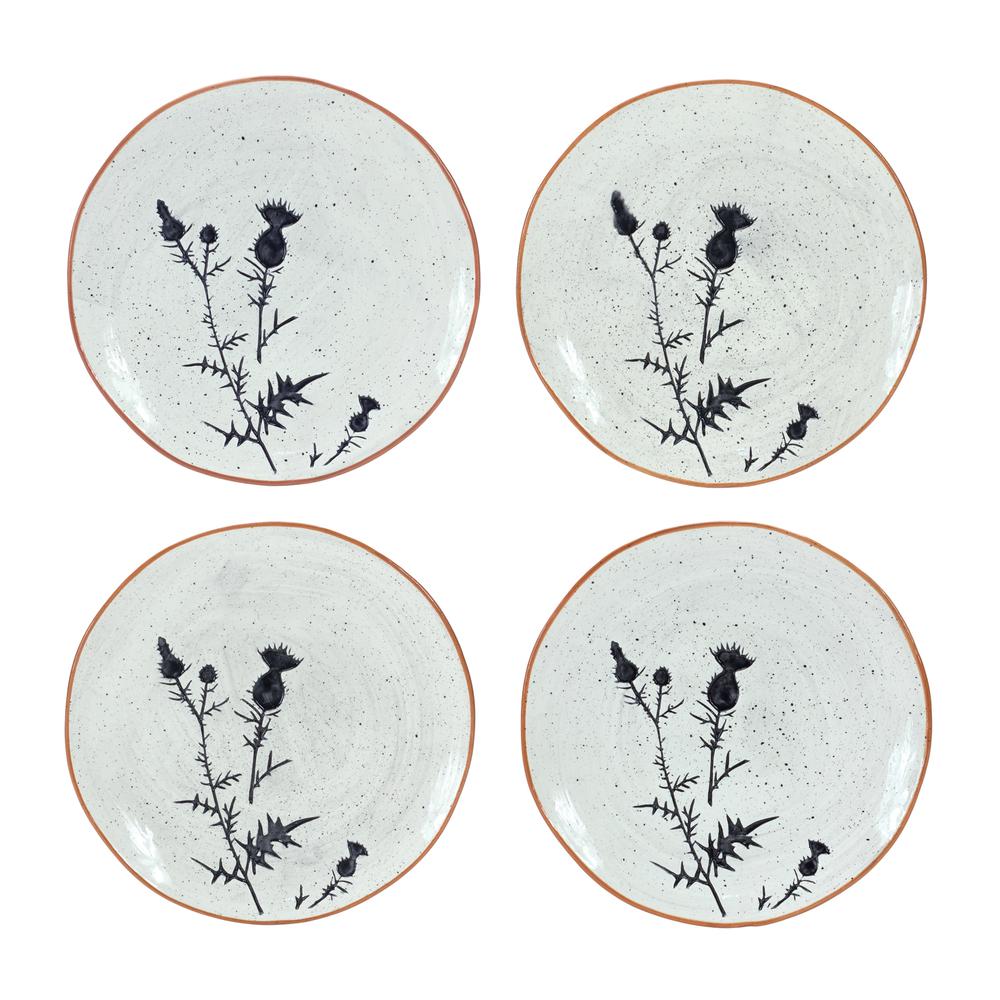 Plate (Set of 4) 8"D Ceramic. Picture 2