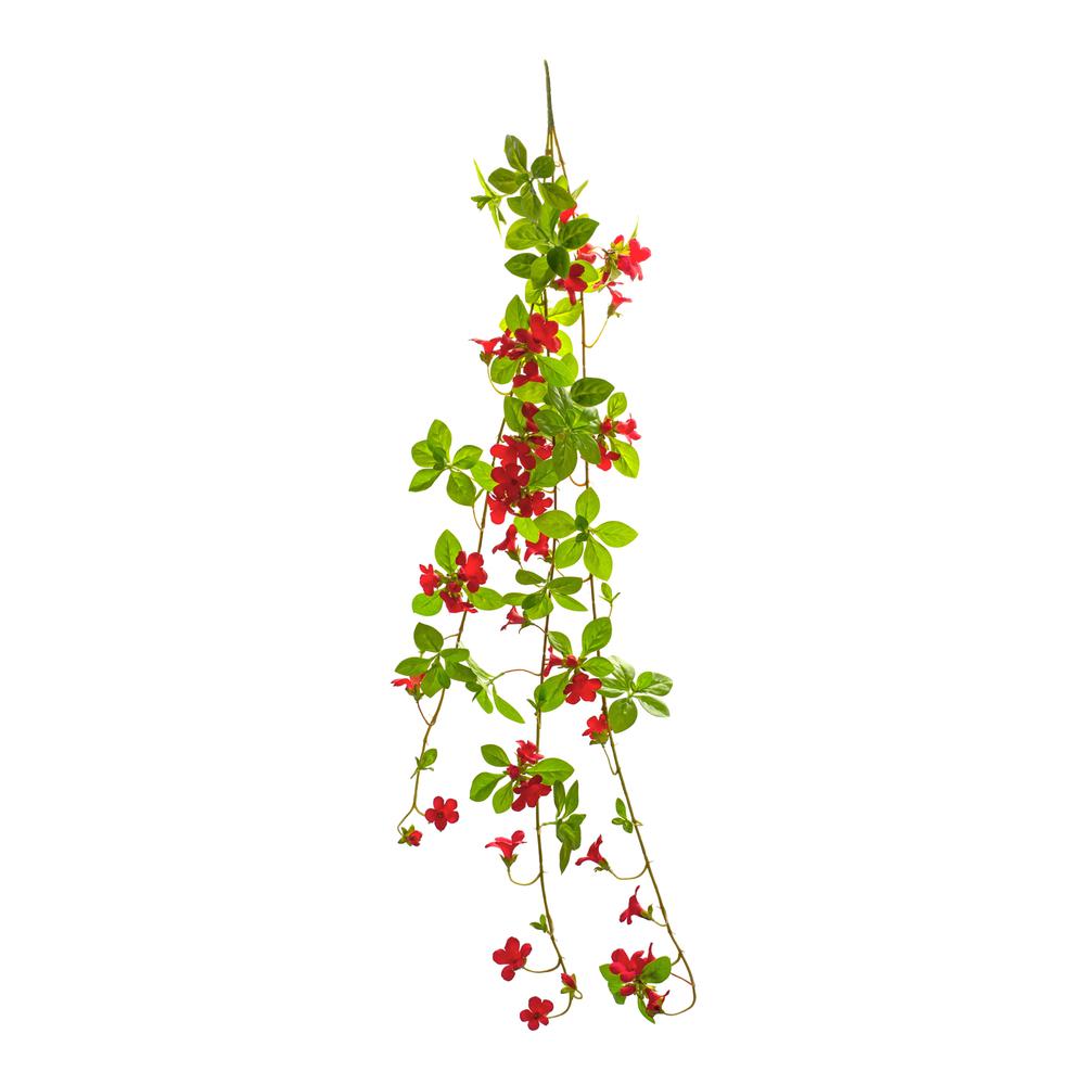Floral Vine (Set of 6) Red Plastic. Picture 1