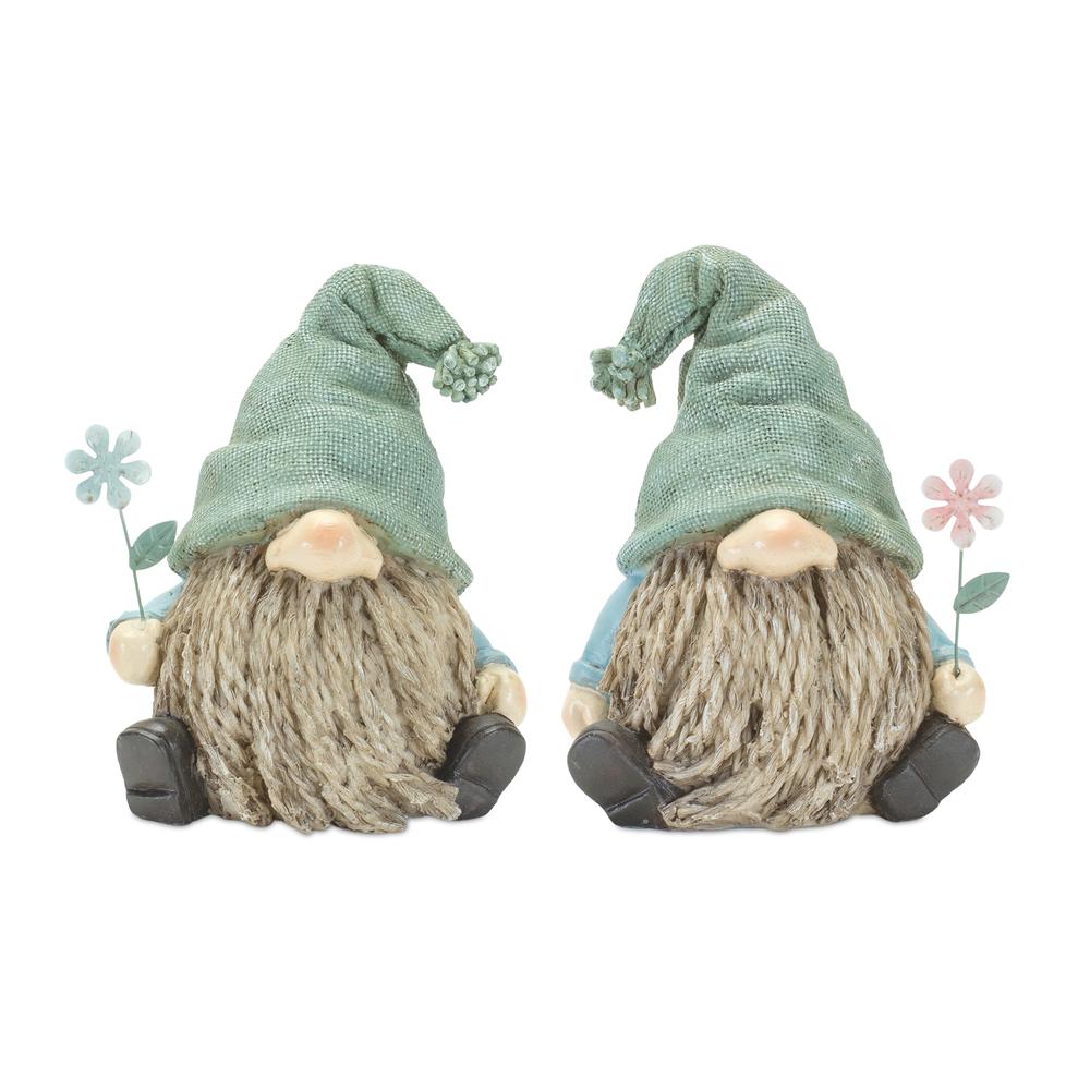 Gnome (Set of 4) 4"L x 5.25"H Resin. Picture 1