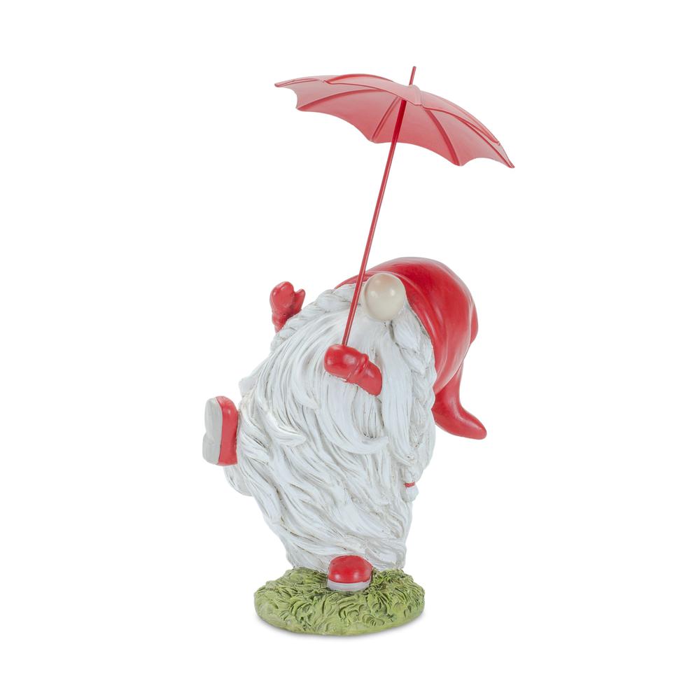 Gnome w/Umbrella (Set of 4) 7.75"H, 8.25"H Resin. Picture 1