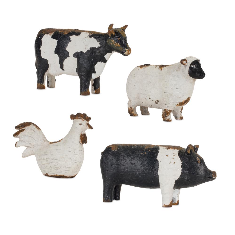 Farm Animal Candle Holder (Set of 4) 4.5"H, 4.75"H, 4.75"H, 5.25"H Resin. Picture 1