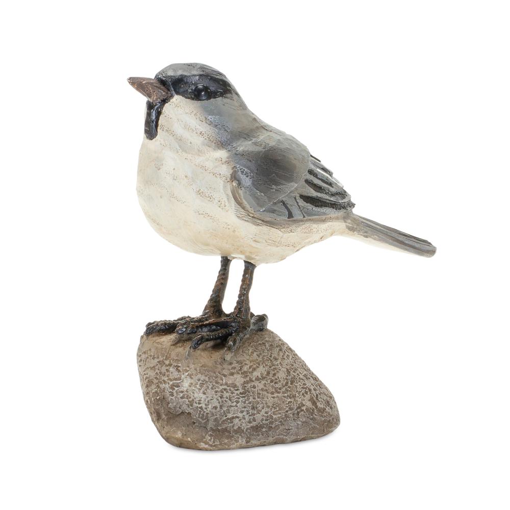 Bird on Rock (Set of 2) 3.75"H Resin. Picture 1