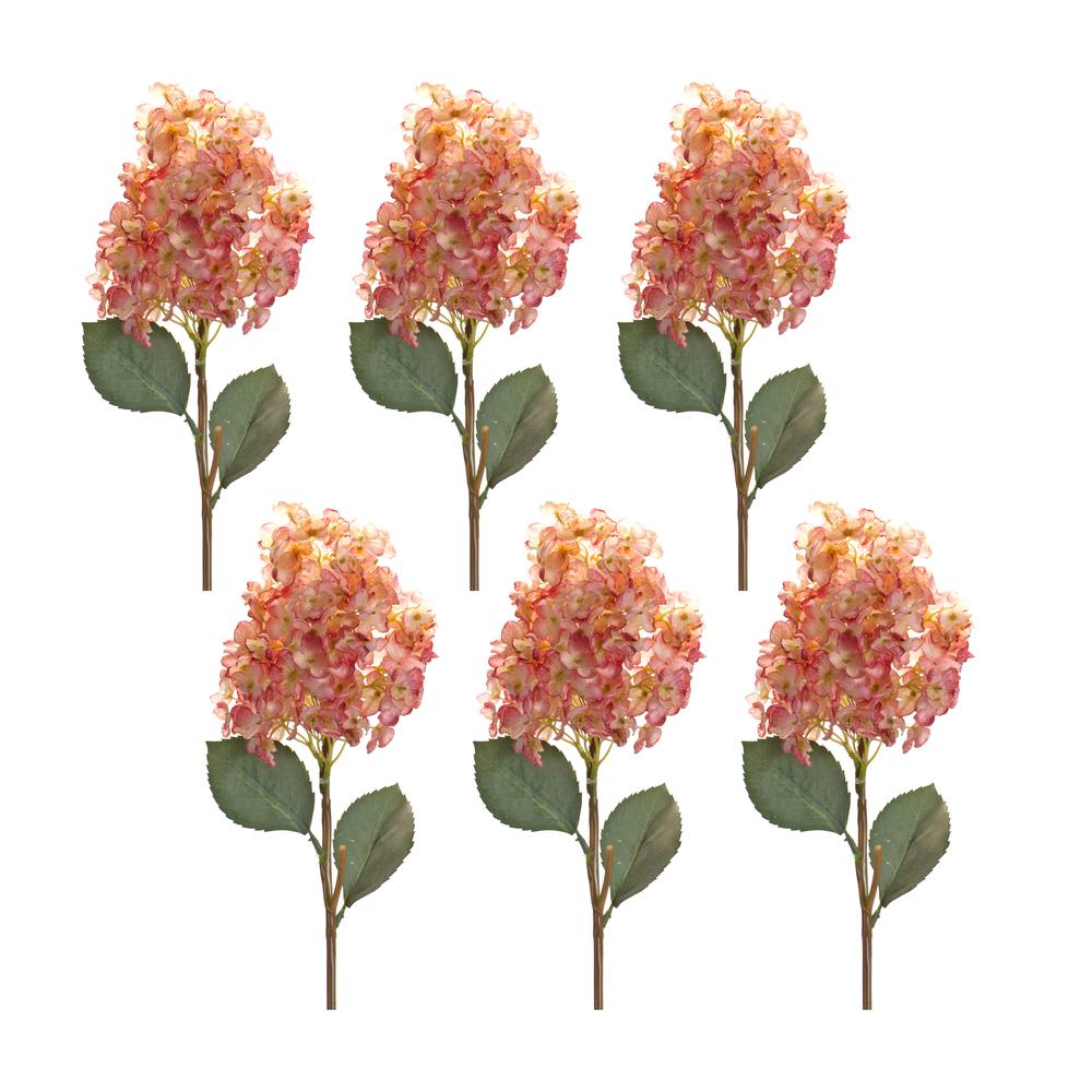 Cone Hydrangea Stem (Set of 6) 34.5"H Polyester. Picture 1