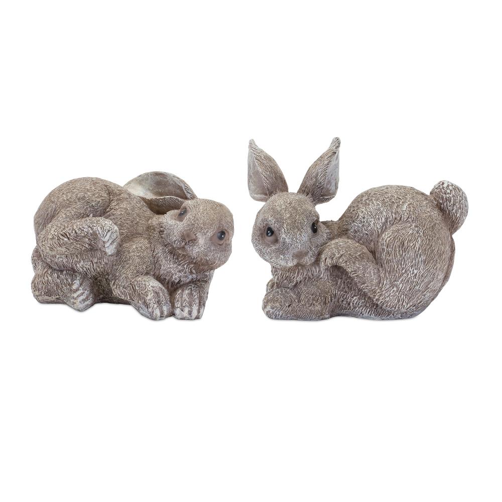 Bunny (Set of 4) 3"H, 4"H Resin. Picture 1