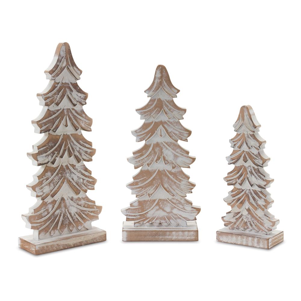 Tree (Set of 3) 8.75"H, 10.75"H, 13"H MDF. Picture 1