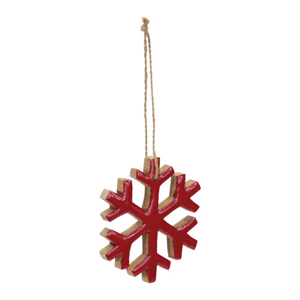 Snowflake Ornament (Set of 12) 4"H MDF. Picture 2