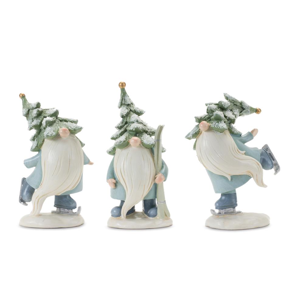 Gnome w/Skis and Skates (Set of 3) 7.25"H Resin. Picture 1