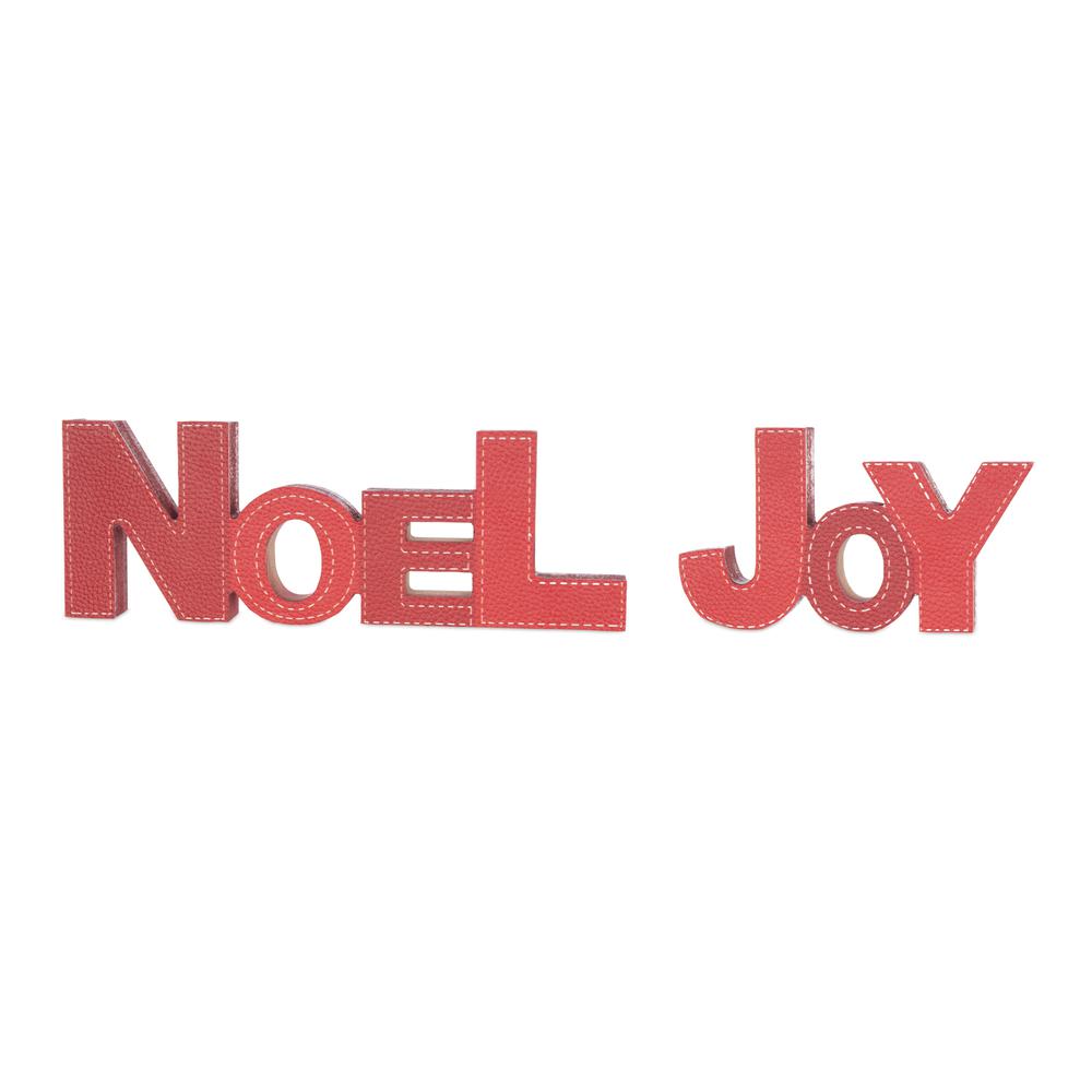 Noel and Joy (Set of 2) 11"L x 4"H, 7"L x 4"H MDF. Picture 1