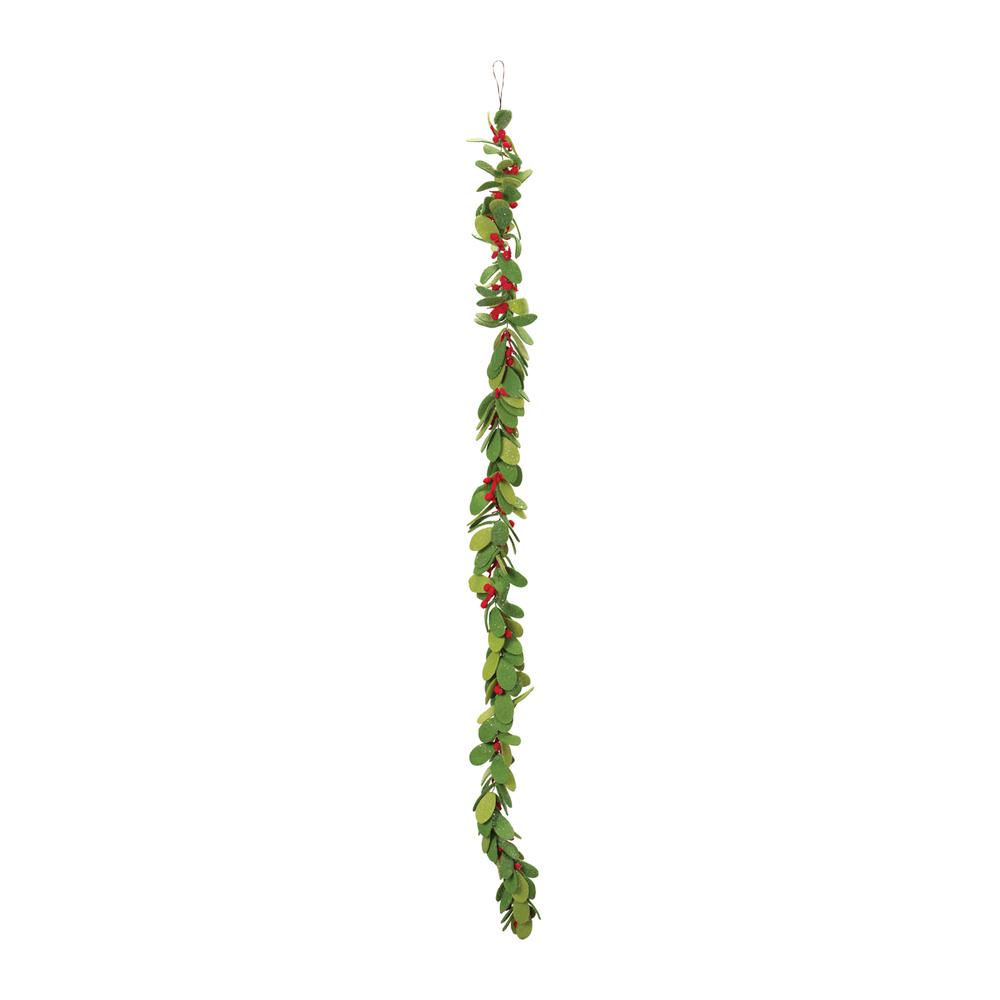 Mistletoe Garland (Set of 2) 4.5'L Polyester. Picture 1