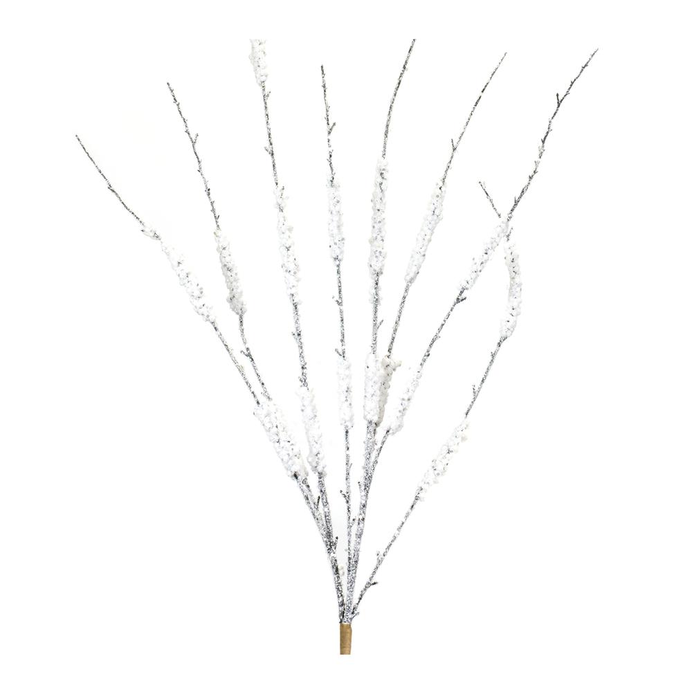 Snowy Tinsel Branch (Set of 12) 43"H Plastic. Picture 3