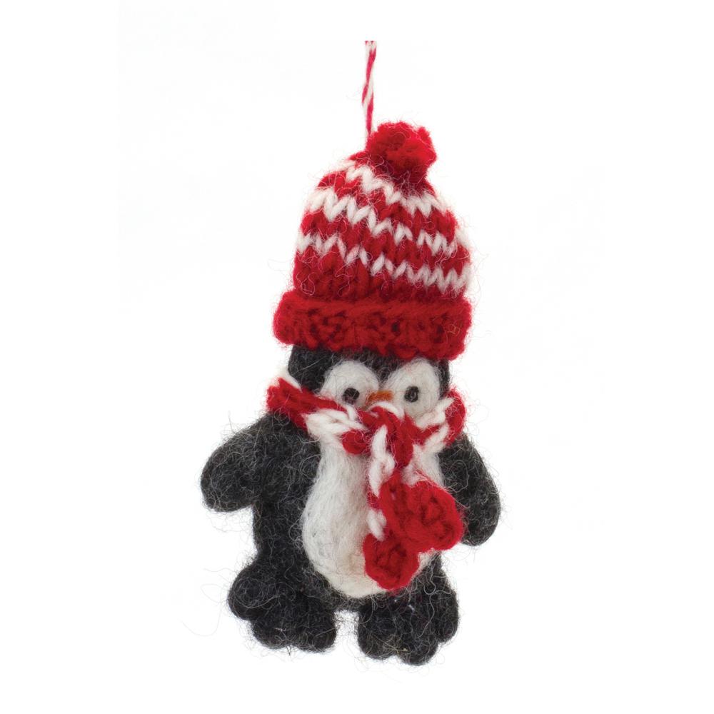 Penguin Ornament (Set of 6) 4.5"H Wool. Picture 3