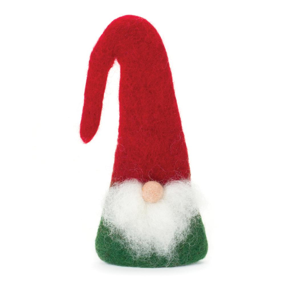 Gnome Ornament/Bottle Topper (Set of 6) 7"H Wool. Picture 2