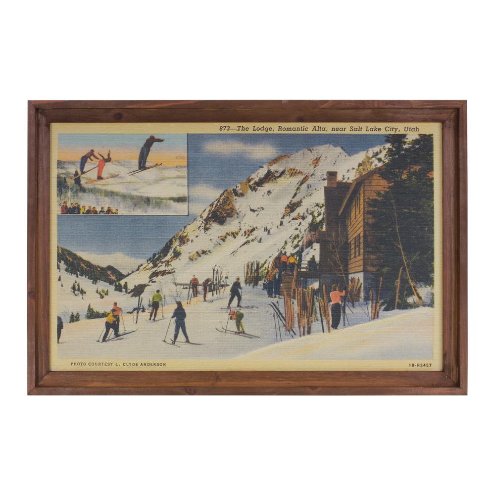 Vintage Ski Lodge Wall Art 23.5"L. The main picture.