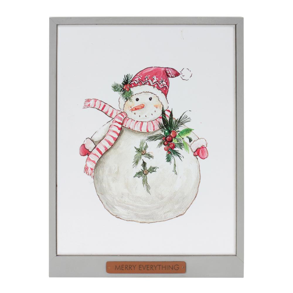 Santa and Snowman Frame (Set of 2) 10.5"L x 14"H MDF. Picture 2