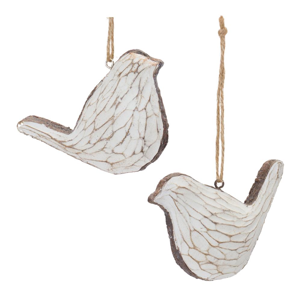 Bird Ornament (Set of 12) 4"L x 3.25"H Resin. Picture 1