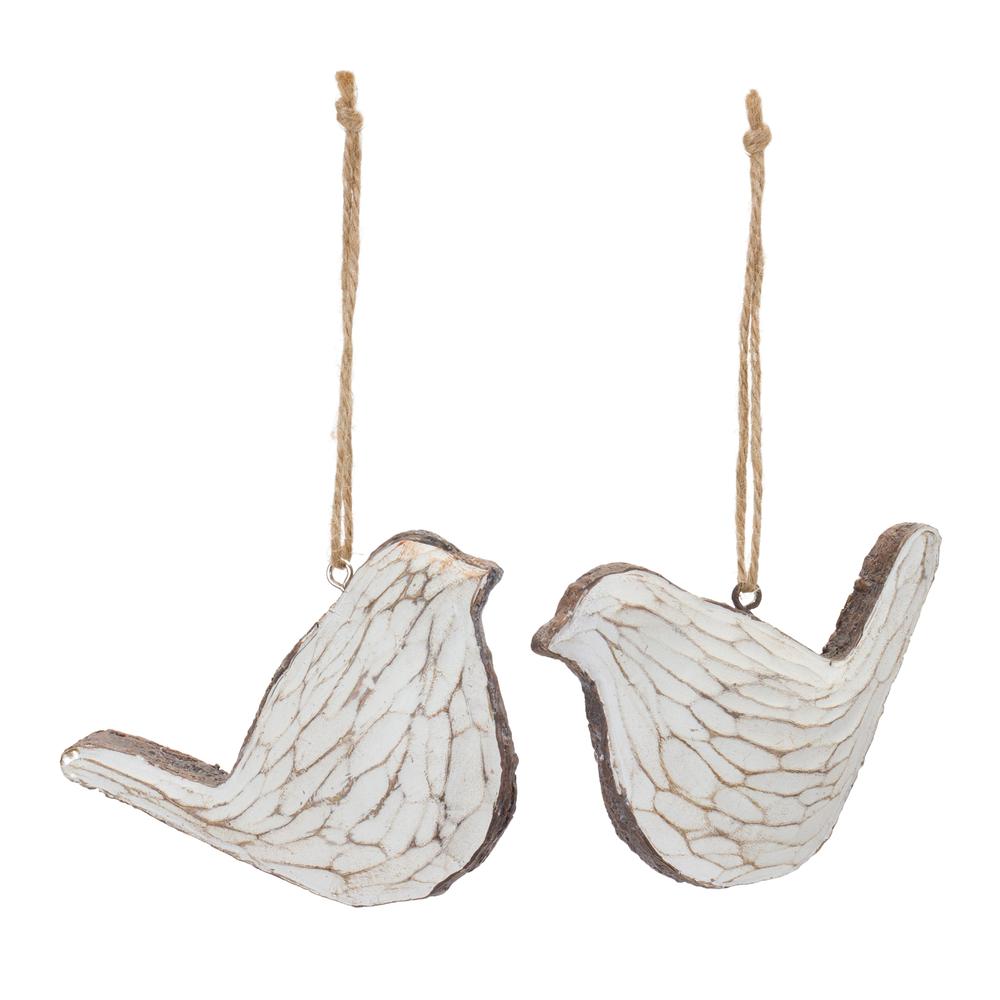 Bird Ornament (Set of 12) 4"L x 3.25"H Resin. Picture 2