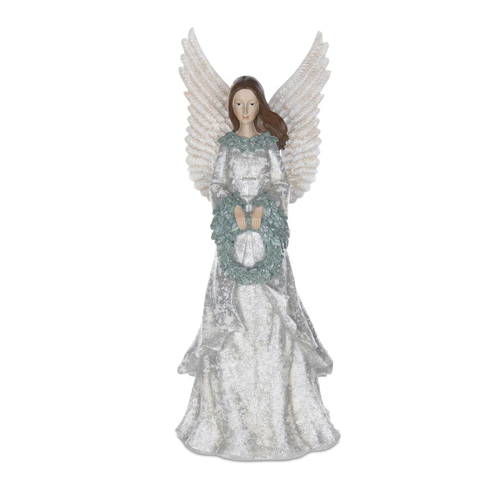 Angel w/Wreath 18.5"H Resin. Picture 1