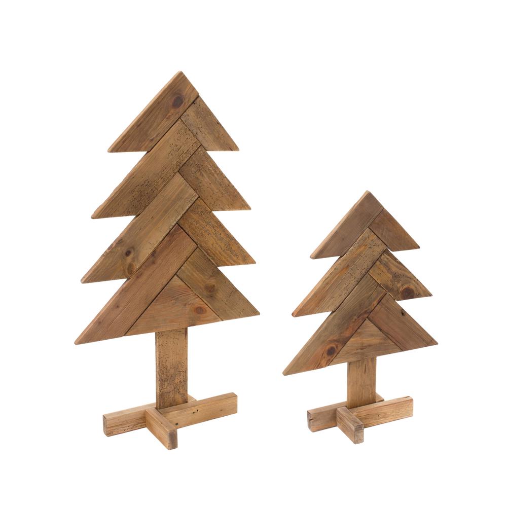 Tree (Set of 2) 27"H, 39"H Wood. Picture 1