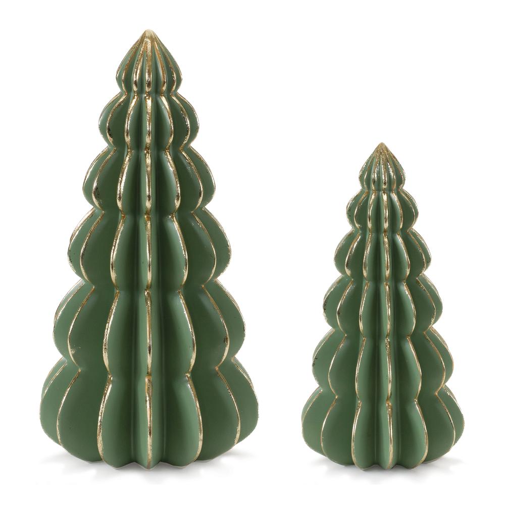 Tree (Set of 2) 8.25"H, 11"H Resin. Picture 1