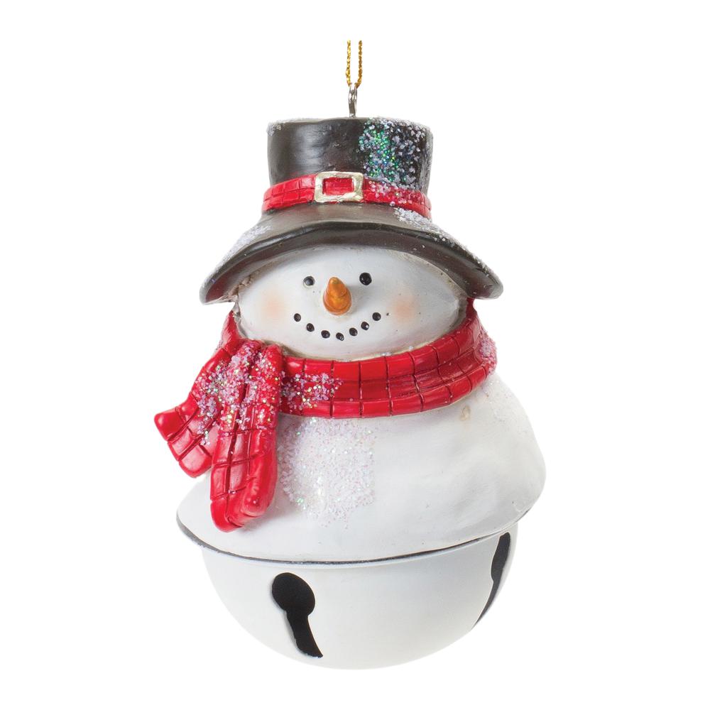 Snowman/Bell Ornament (Set of 12) 4.5"H Resin. Picture 3