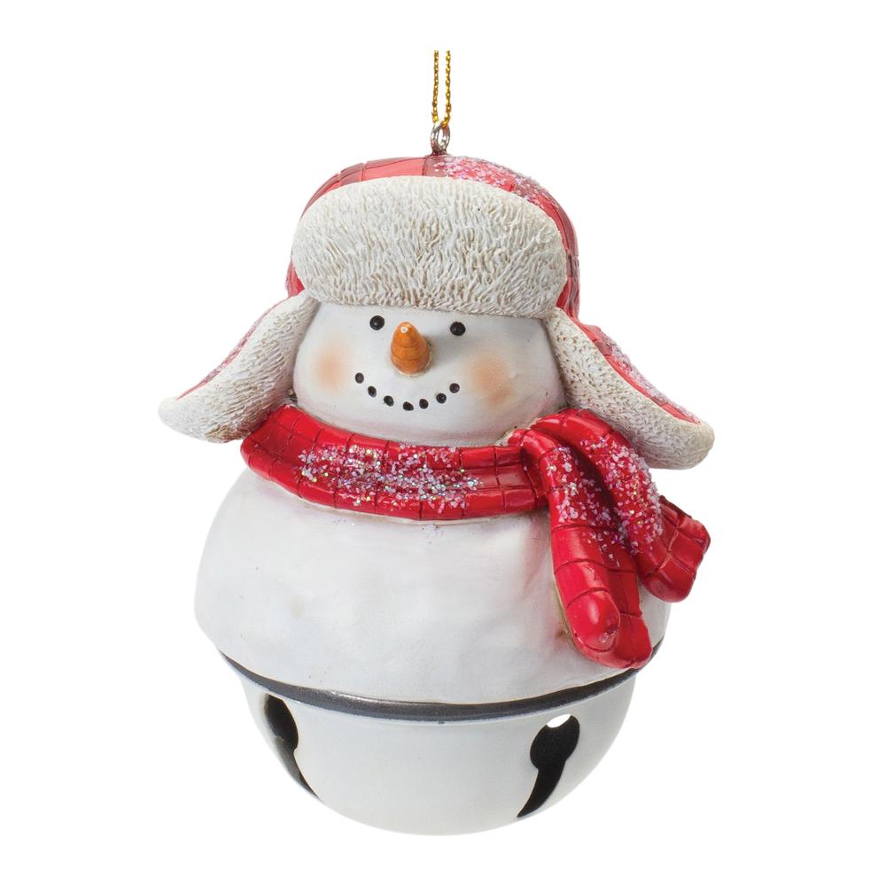 Snowman/Bell Ornament (Set of 12) 4.5"H Resin. Picture 4