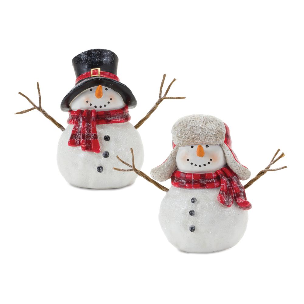 Snowman (Set of 4) 6"H Resin. Picture 1