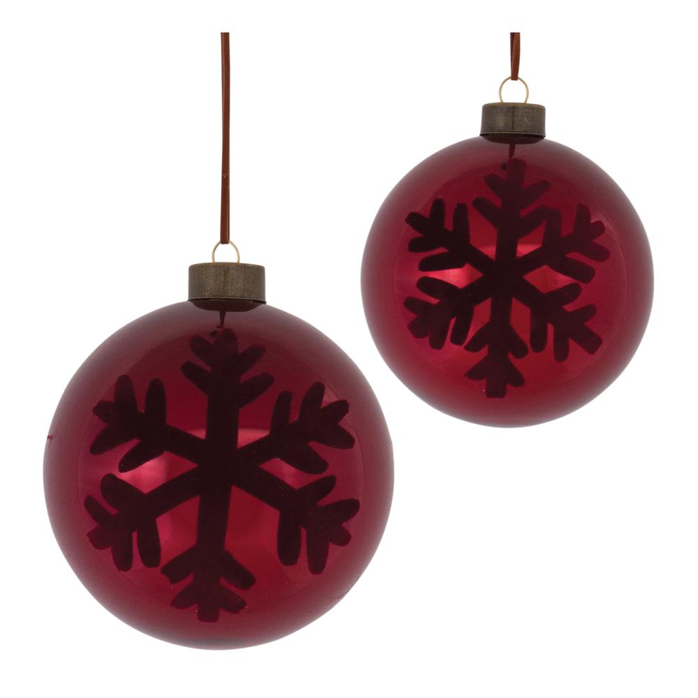 Snowflake Ball Ornament (Set of 6). The main picture.