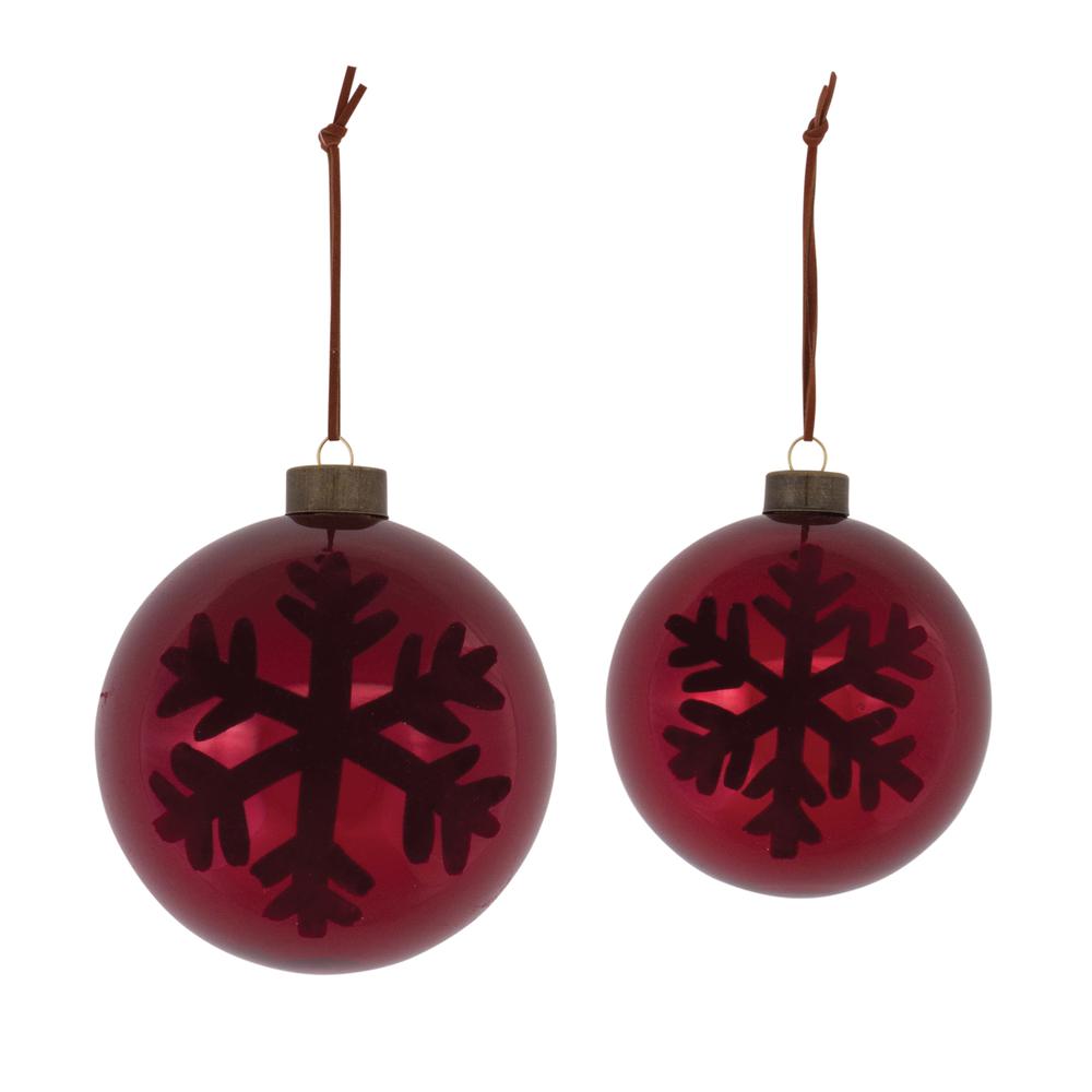 Snowflake Ball Ornament (Set of 6). Picture 2