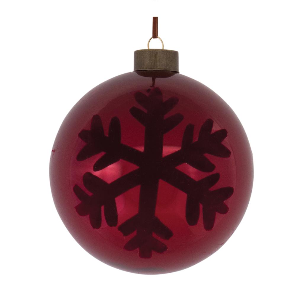 Snowflake Ball Ornament (Set of 6). Picture 3