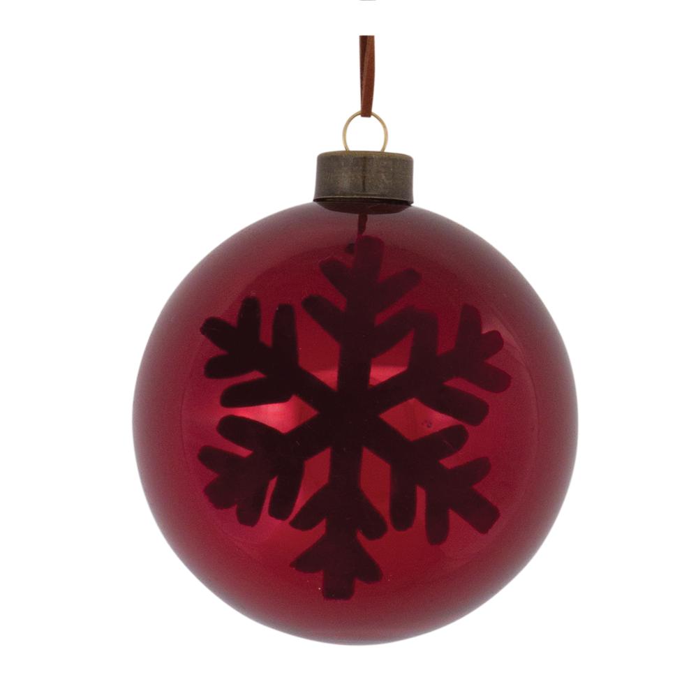 Snowflake Ball Ornament (Set of 6). Picture 4