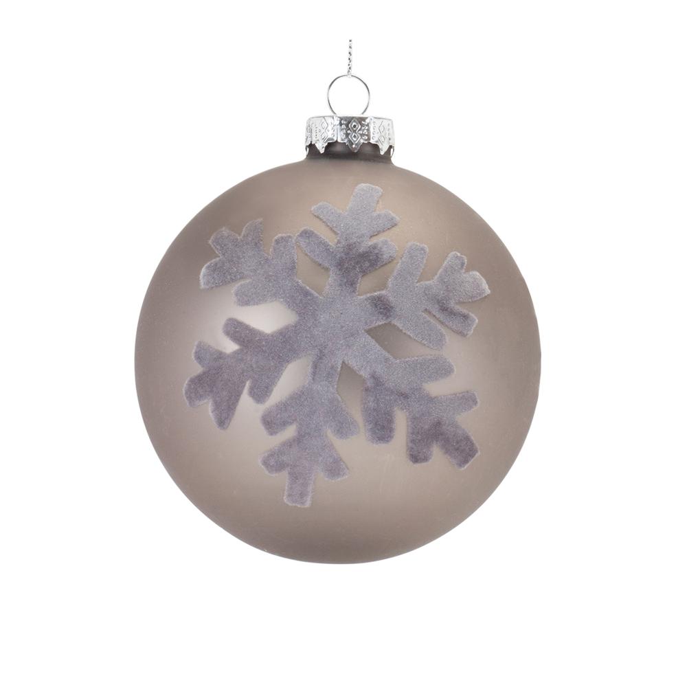 Ball Ornament (Set of 6) 4"D, 5"D Glass. Picture 4
