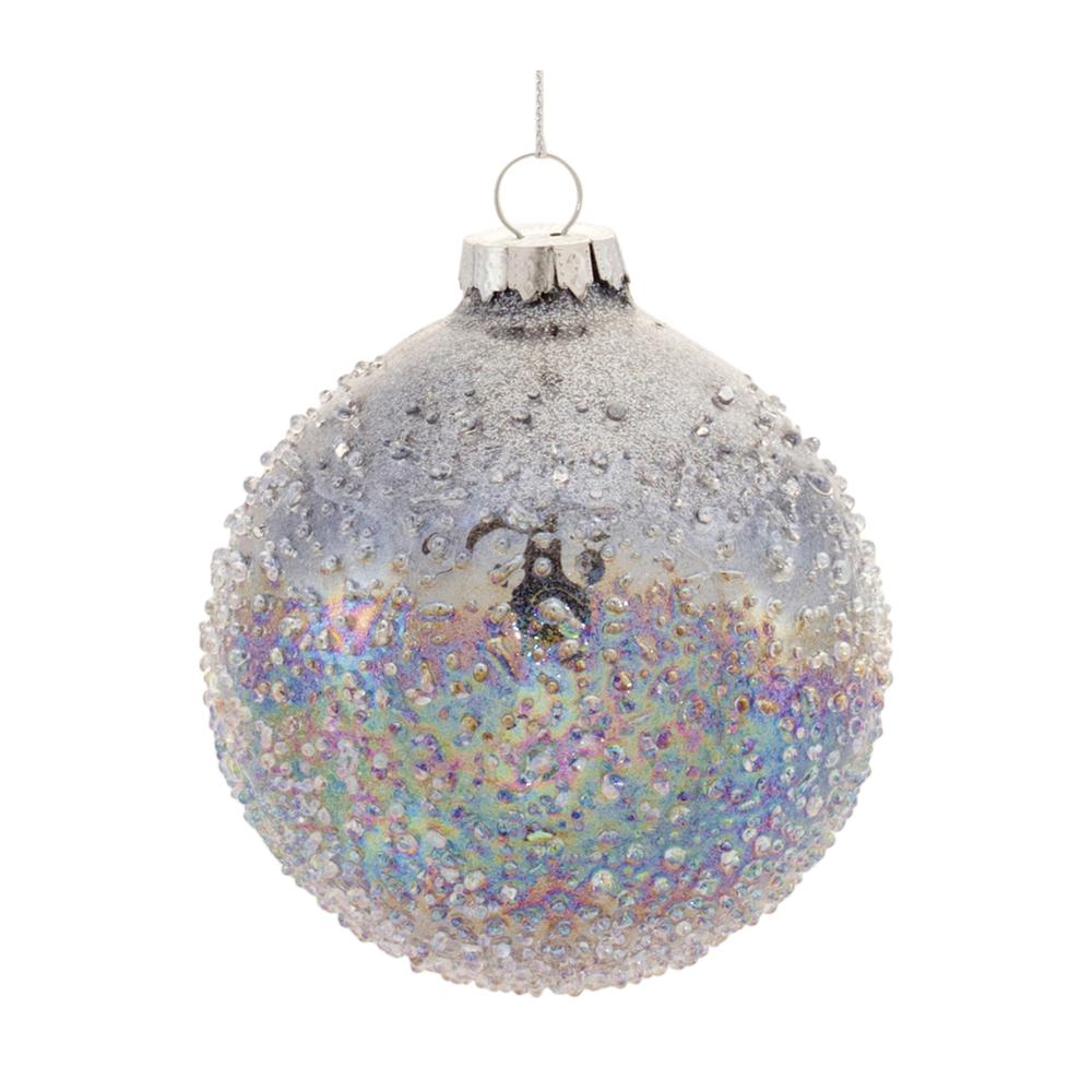 Ball Ornament (Set of 12) 3"D Glass. Picture 4