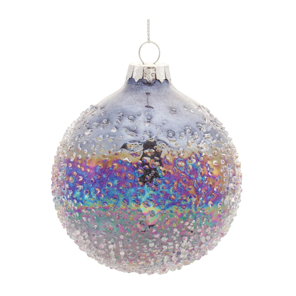 Ball Ornament (Set of 12) 3"D Glass. Picture 5