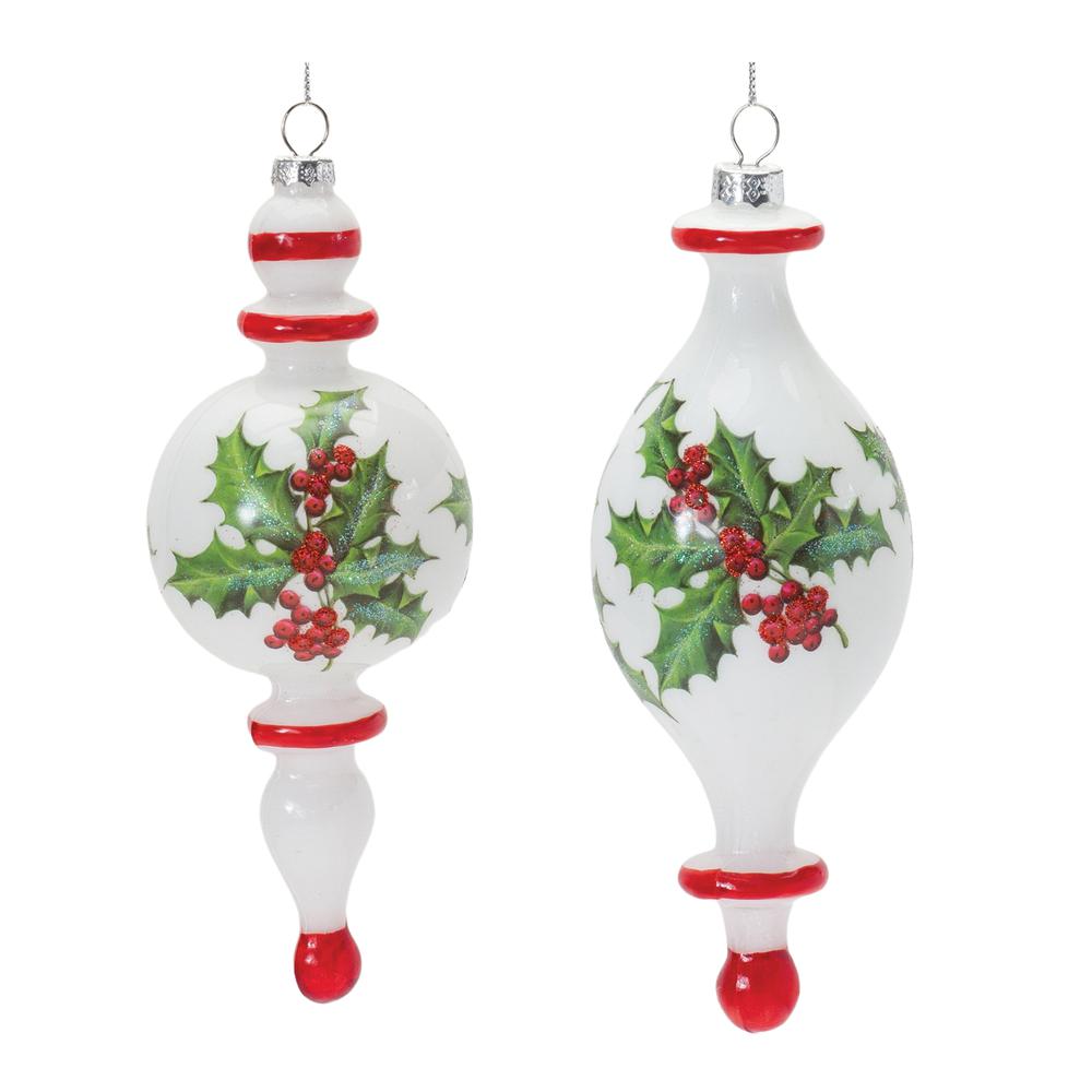 Drop Ornament (Set of 6) 7.75"H Glass. Picture 1