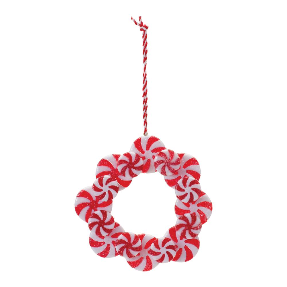 Candy Wreath Ornament (Set of 12) 5"D Glass. Picture 2